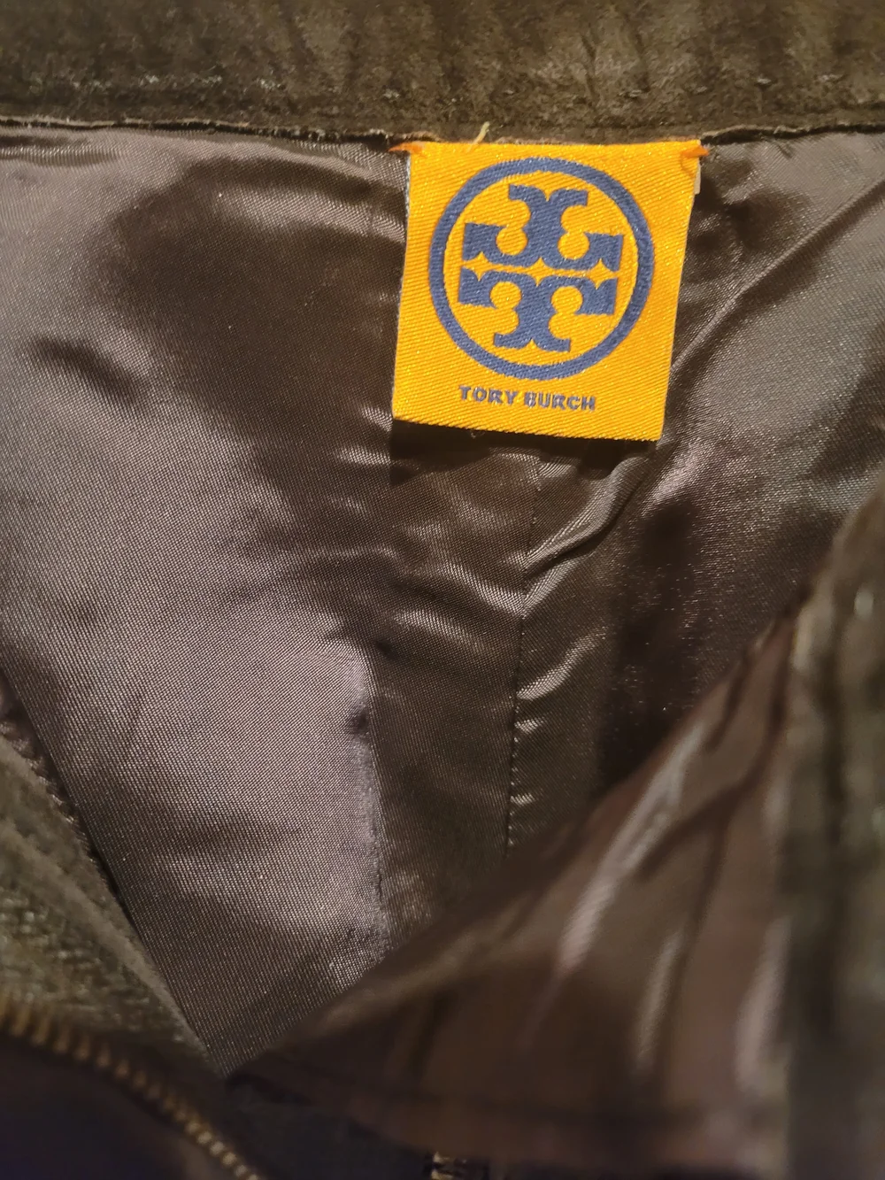 Tory Burch Dark Brown Suede Boot-Cut Pants